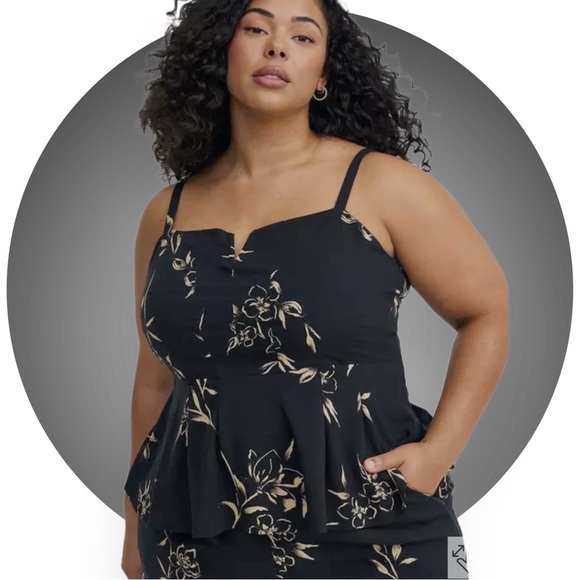 BOGO TORRID NWT Peplum Challis Cami - Picture 2 of 7